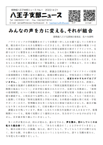 八王子支部ニュース(2022/4/21号)