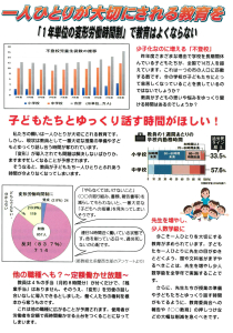 一人ひとりが大切にされる教育を「1年単位の変形労働時間制」で教育はよくならない